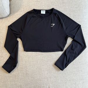GYMSHARK Training Long Sleeve Crop Top🖤